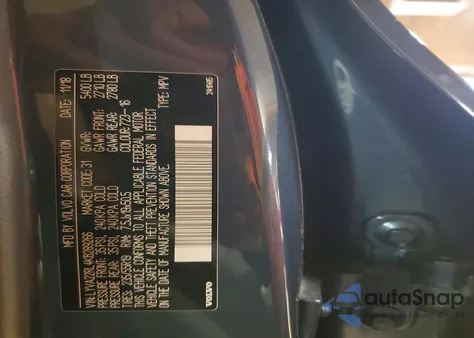 2019 Volvo Xc60 T6 Inscription z USA, uszkodzony, nr VIN LYVA22RL4KB289266